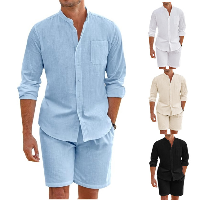 Linen Shirt Breathable - Simple Casual Men's Cotton Linen Beach
