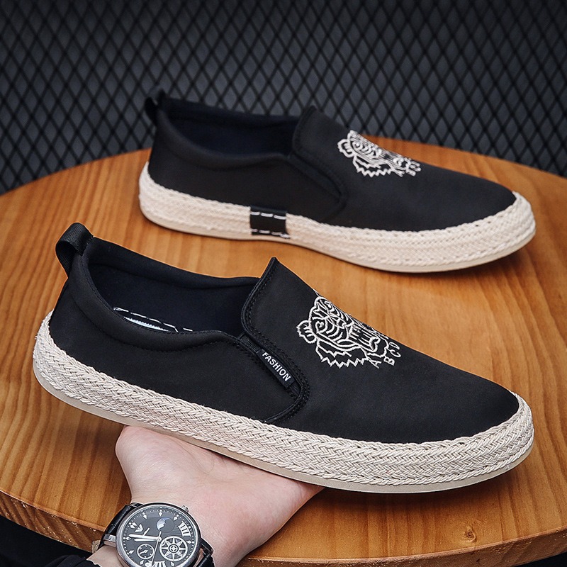 black Breathable shoes for man - Espadrille Slip On reseña y precio