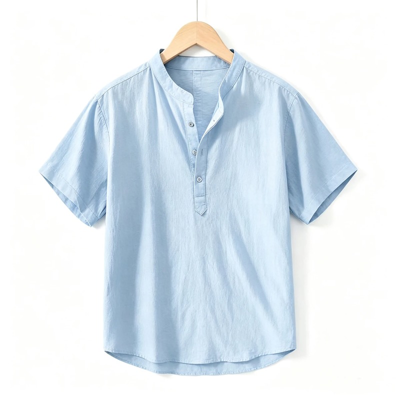Summer Mens Short Sleeve Shirt - Linen Shirt Breathable reseña y precio