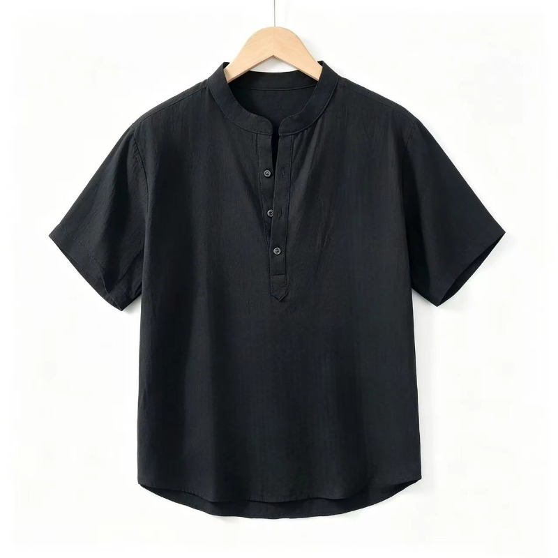 Summer Mens Short Sleeve Shirt - Linen Shirt Breathable reseña y precio