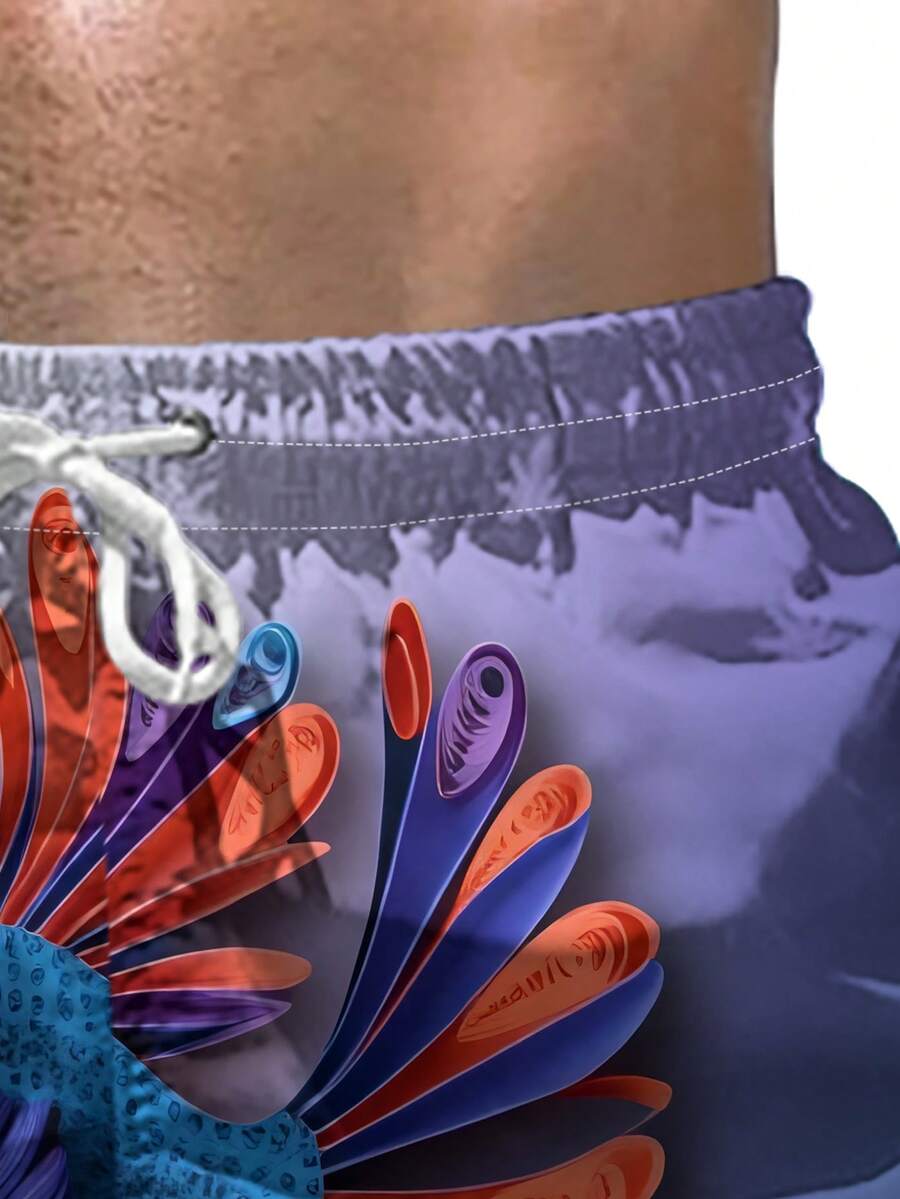 Gradient Purple Blue Swim Trun - Swim Trunk Quick Dry reseña y precio