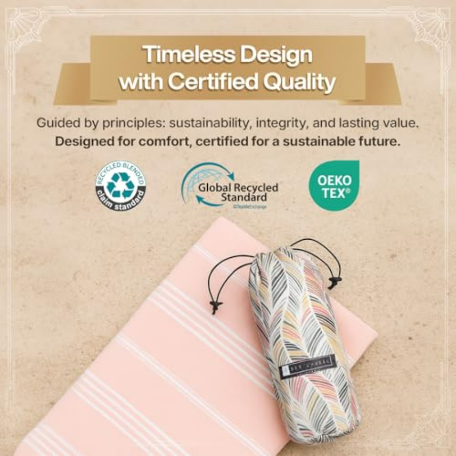 Turkish Beach Towel with Trave - Beach Towel Large reseña y precio