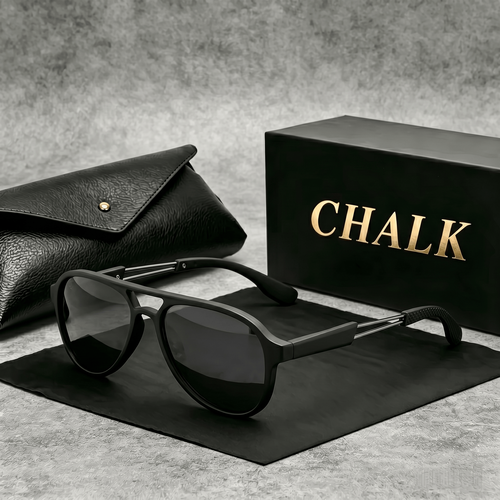 CHALK Men's Vintage Dual-Bridg - Sunglasses Aviator Polarized reseña y precio