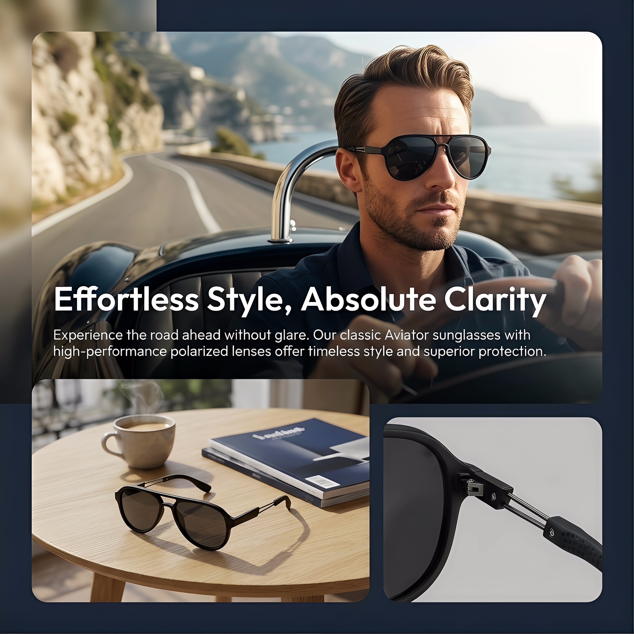 CHALK Men's Vintage Dual-Bridg - Sunglasses Aviator Polarized reseña y precio