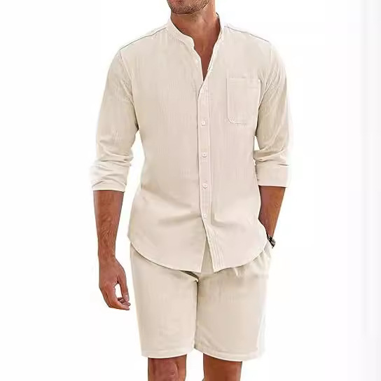 Simple Casual Men's Cotton Lin - Linen Shirt Breathable reseña y precio