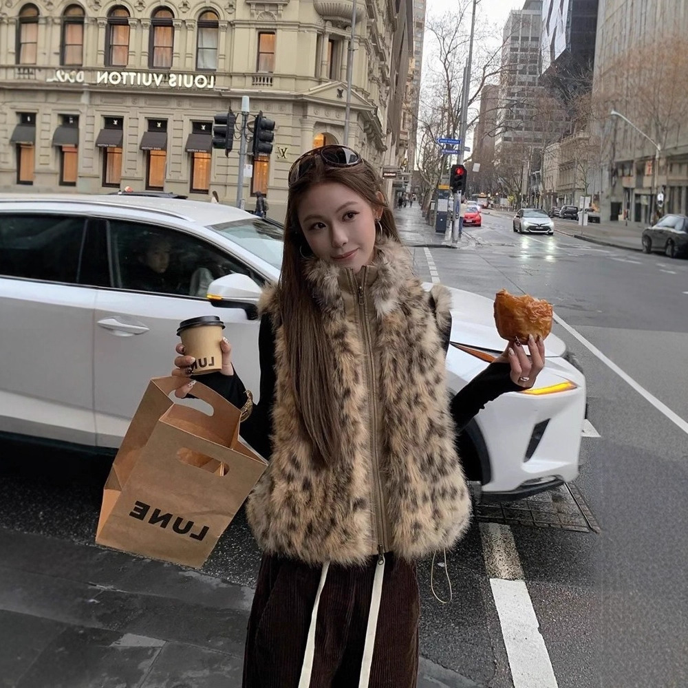 Women Faux Fur Vest Coats Shor - Short Linen Drawstring reseña y precio