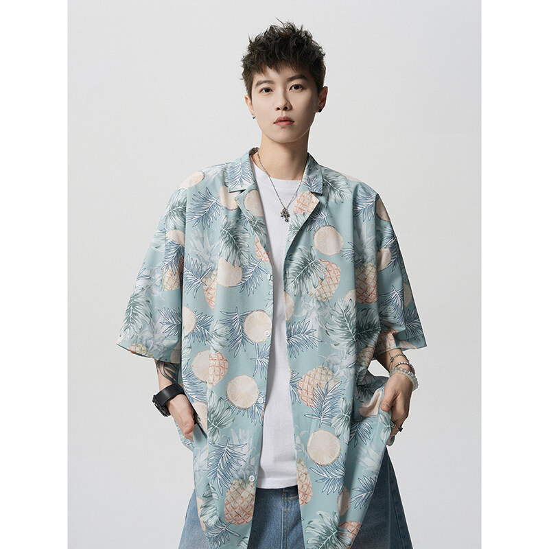 Summer Vintage Floral Print Lo - Resort Shirt Floral reseña y precio