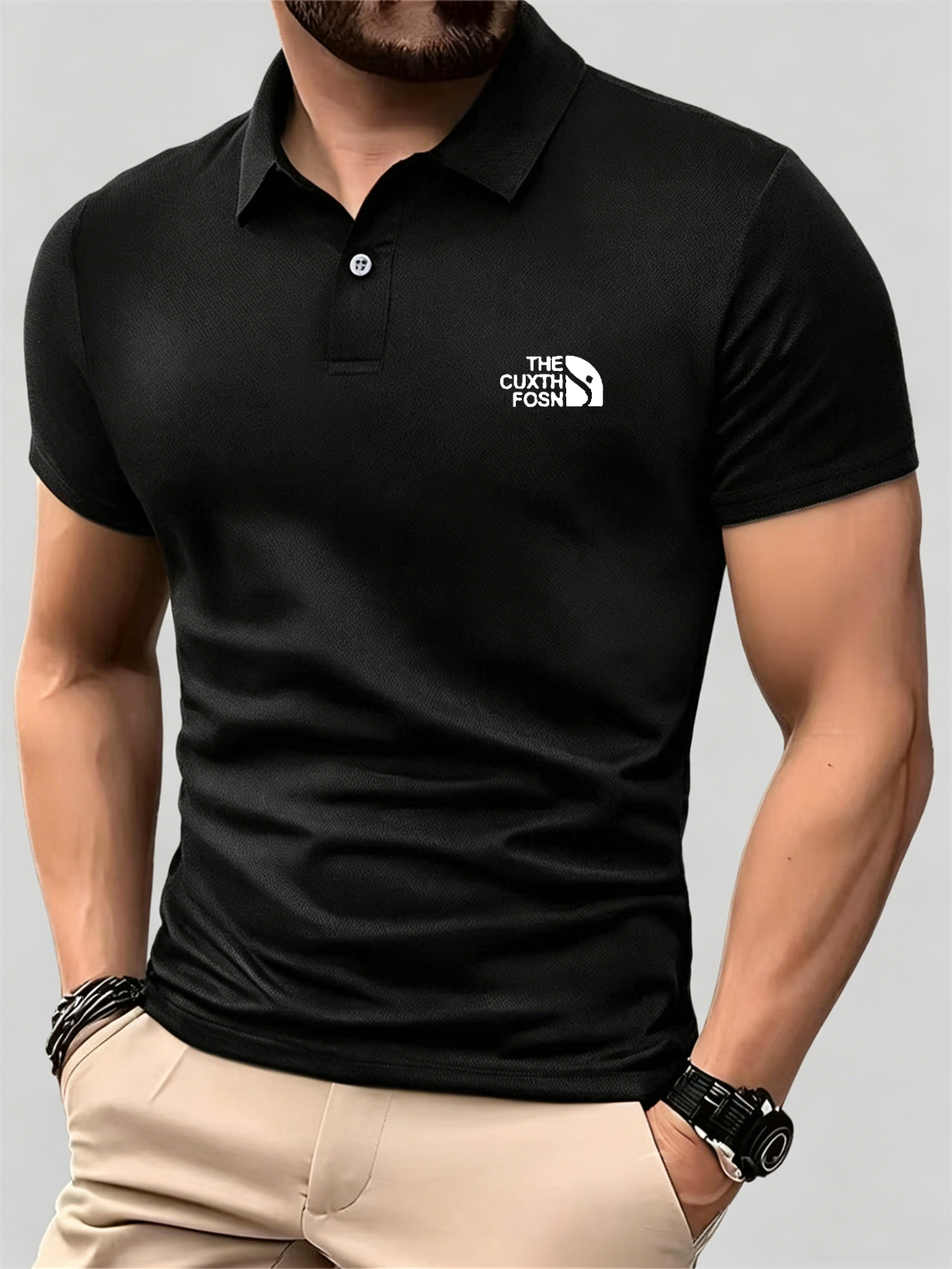 Men's Navy Blue 100% Polyester - Polo Shirt Pique reseña y precio