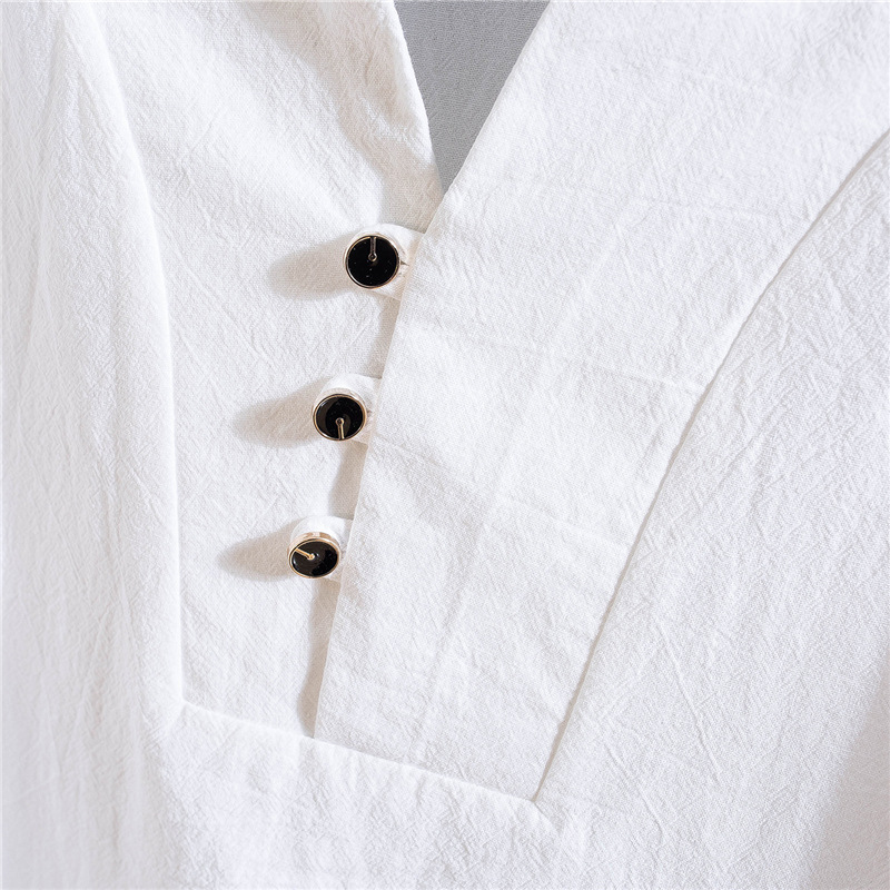 Men's Summer Cotton Linen Shor - Linen Shirt Breathable reseña y precio