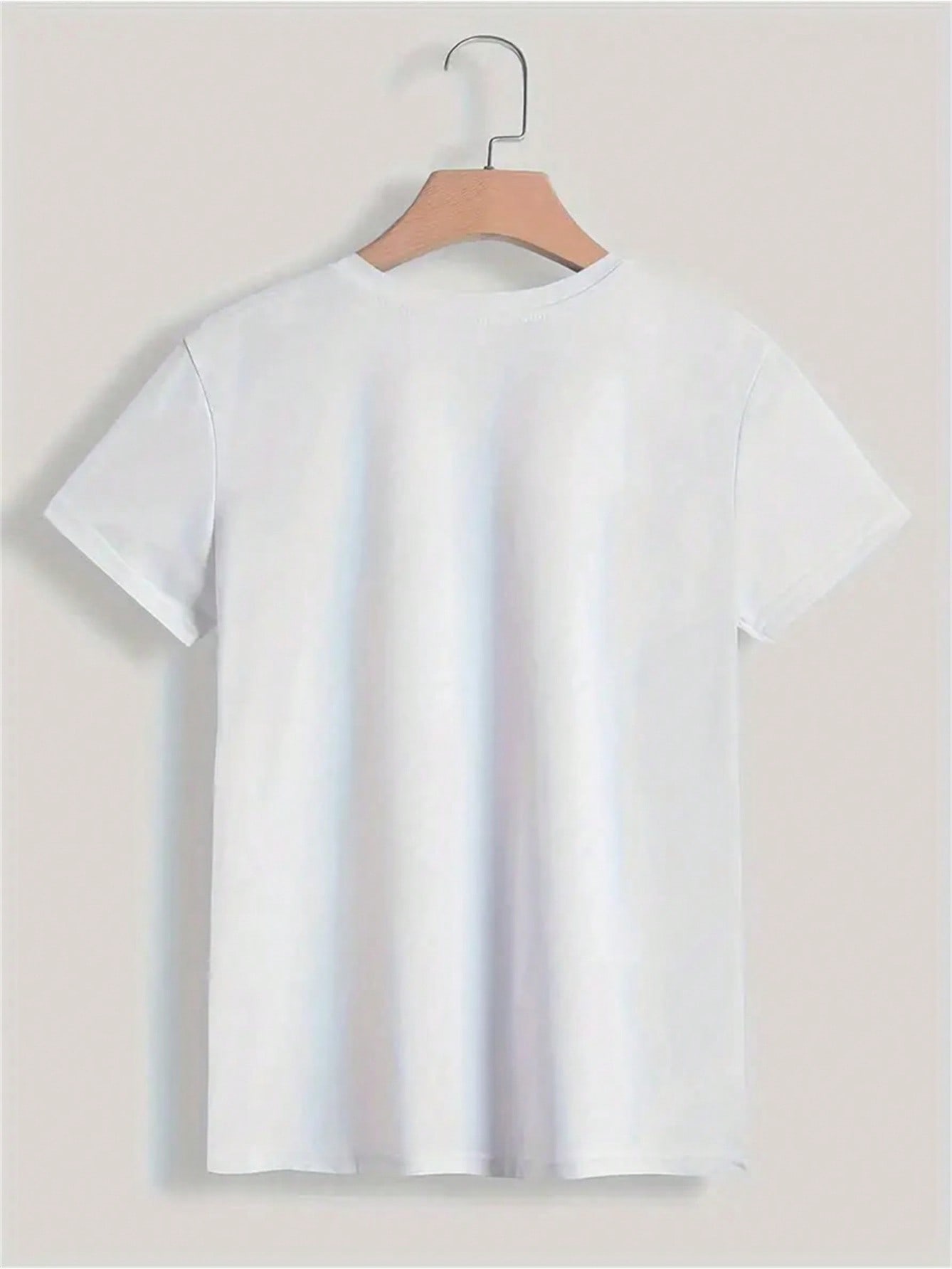 Men's White Cotton Graphic Tee - Tee Graphic Print reseña y precio
