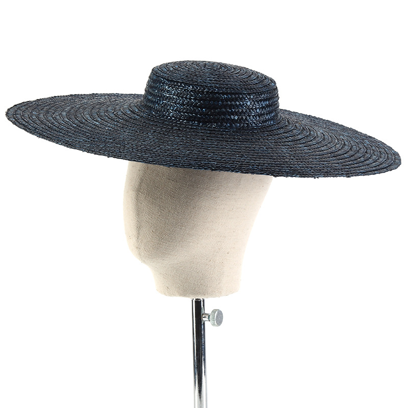 15cm Wide Brim Straw Hat Flat  - Bucket Hat Straw reseña y precio