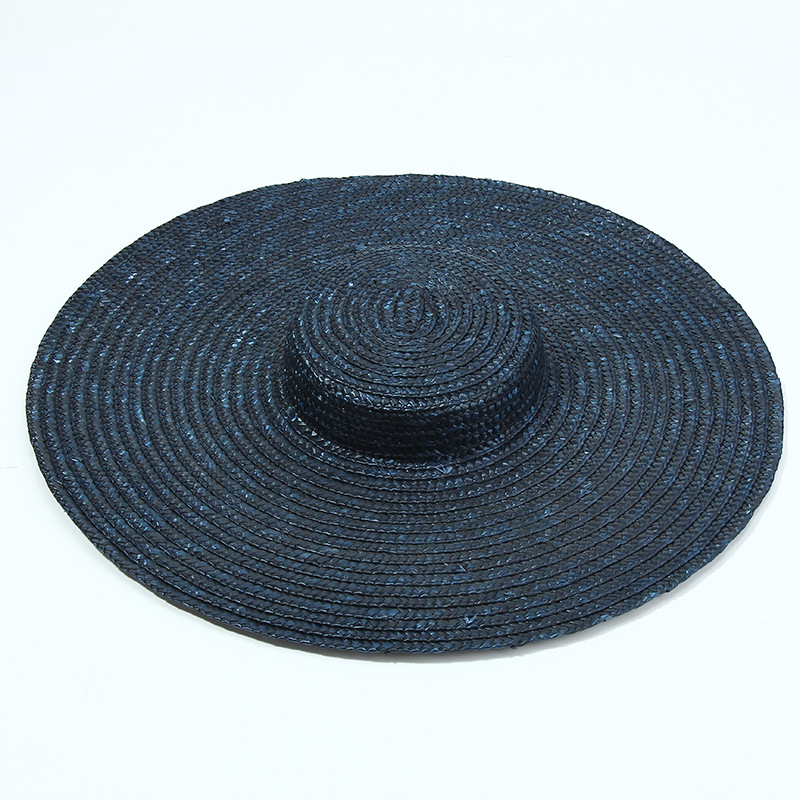 15cm Wide Brim Straw Hat Flat  - Bucket Hat Straw reseña y precio