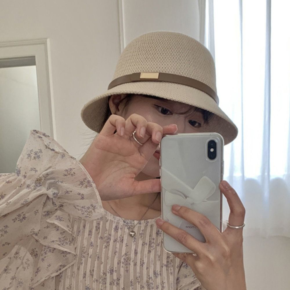 Korean PU Leather Belt Women S - Bucket Hat Straw reseña y precio