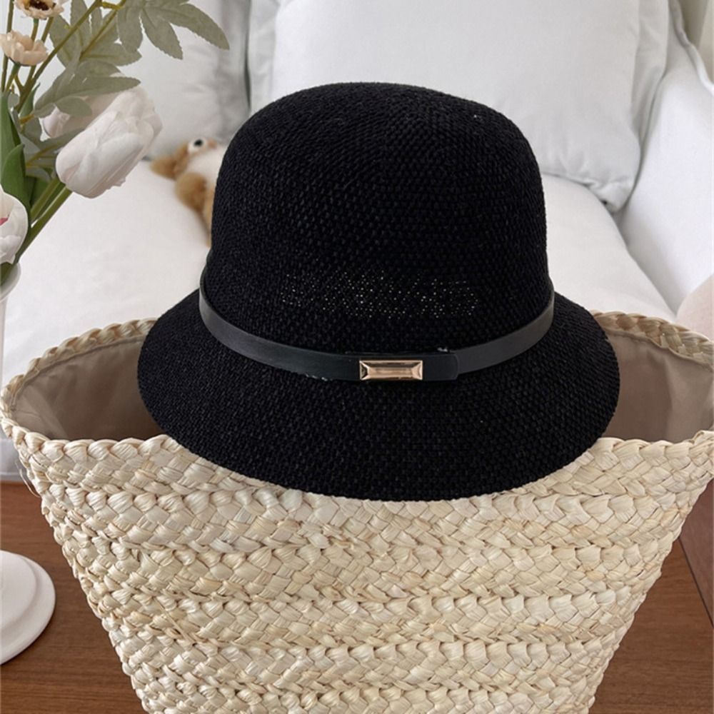 Korean PU Leather Belt Women S - Bucket Hat Straw reseña y precio