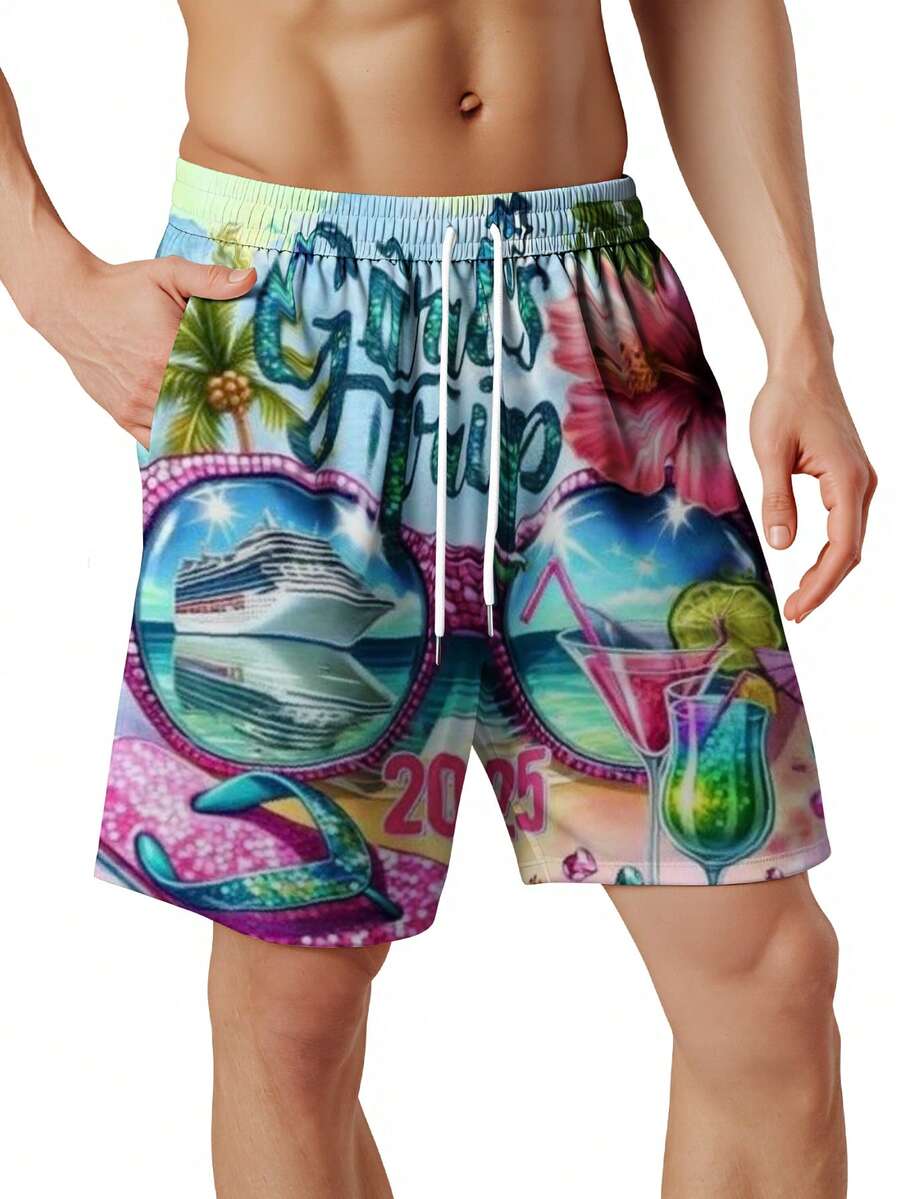Mens Beach Swim Trunks 3D Prin - Swim Trunk Quick Dry reseña y precio