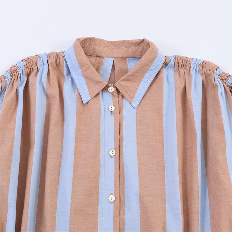 Women's Stripe Shirt 2026 New  - Shirt Camp Collar reseña y precio