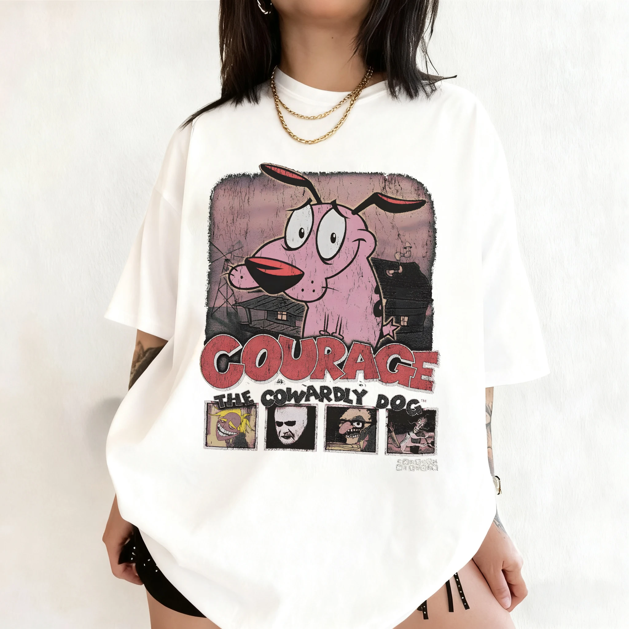 Summer Vintage Courage The Cow - Tee Graphic Print reseña y precio