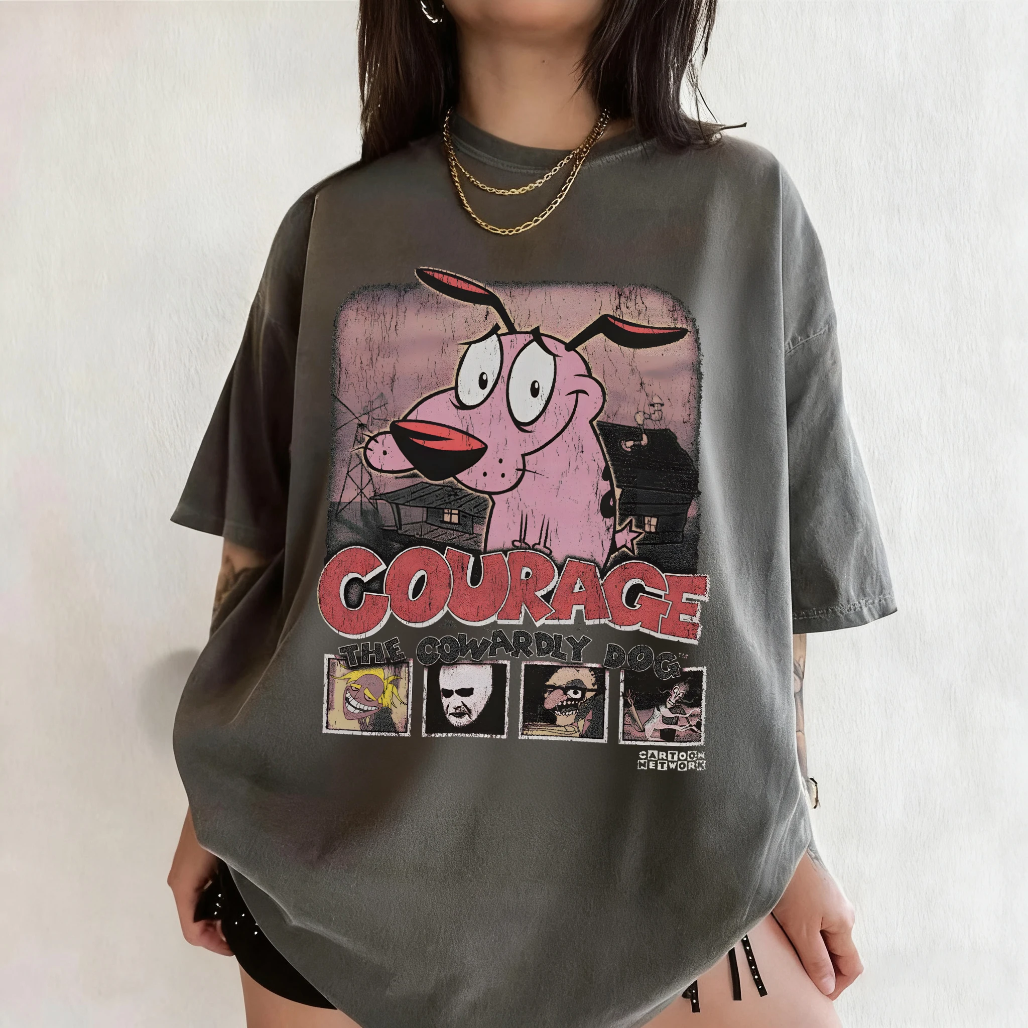Summer Vintage Courage The Cow - Tee Graphic Print reseña y precio