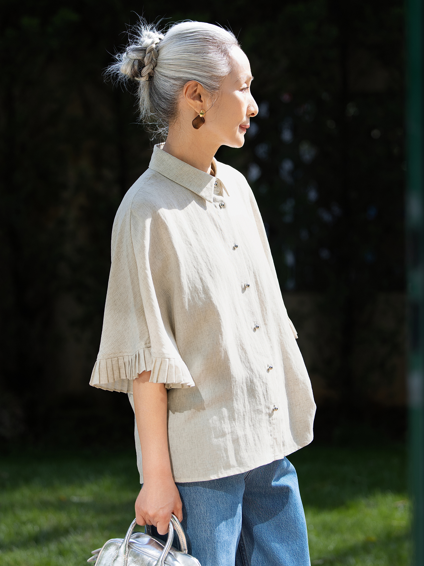 Muzhi Linen Short Sleeve Shirt - Linen Shirt Breathable reseña y precio