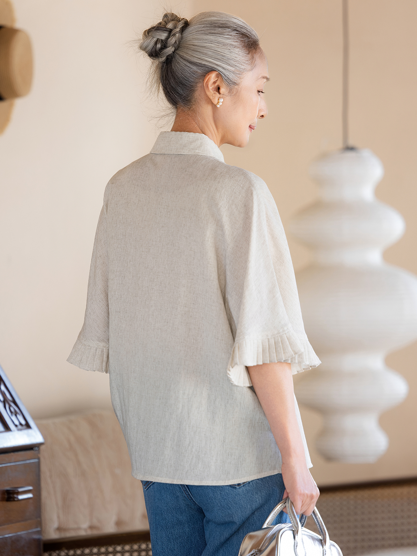 Muzhi Linen Short Sleeve Shirt - Linen Shirt Breathable reseña y precio