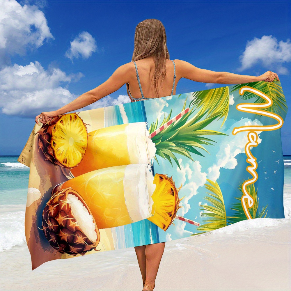 1pc Customized Name Beach Towe - Beach Towel Large reseña y precio