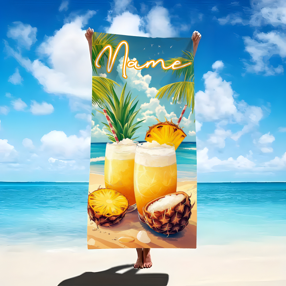 1pc Customized Name Beach Towe - Beach Towel Large reseña y precio