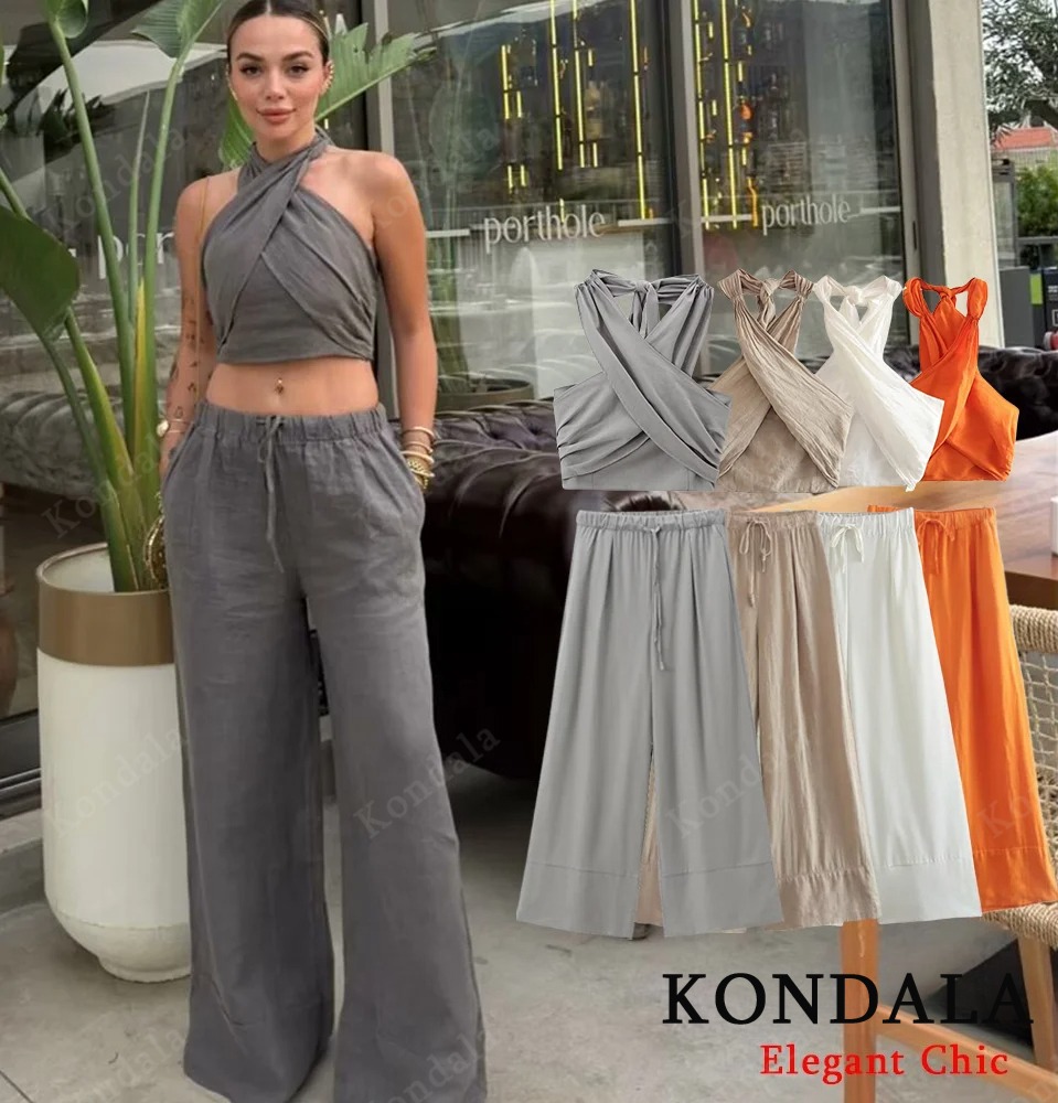 KONDALA Sexy Casual Crossover  - Short Linen Drawstring reseña y precio