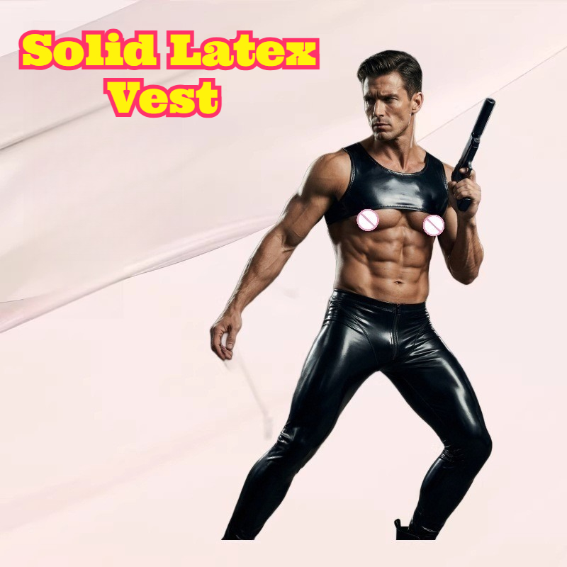 Solid Latex Vest Tight Short T - Tank Top Muscle reseña y precio