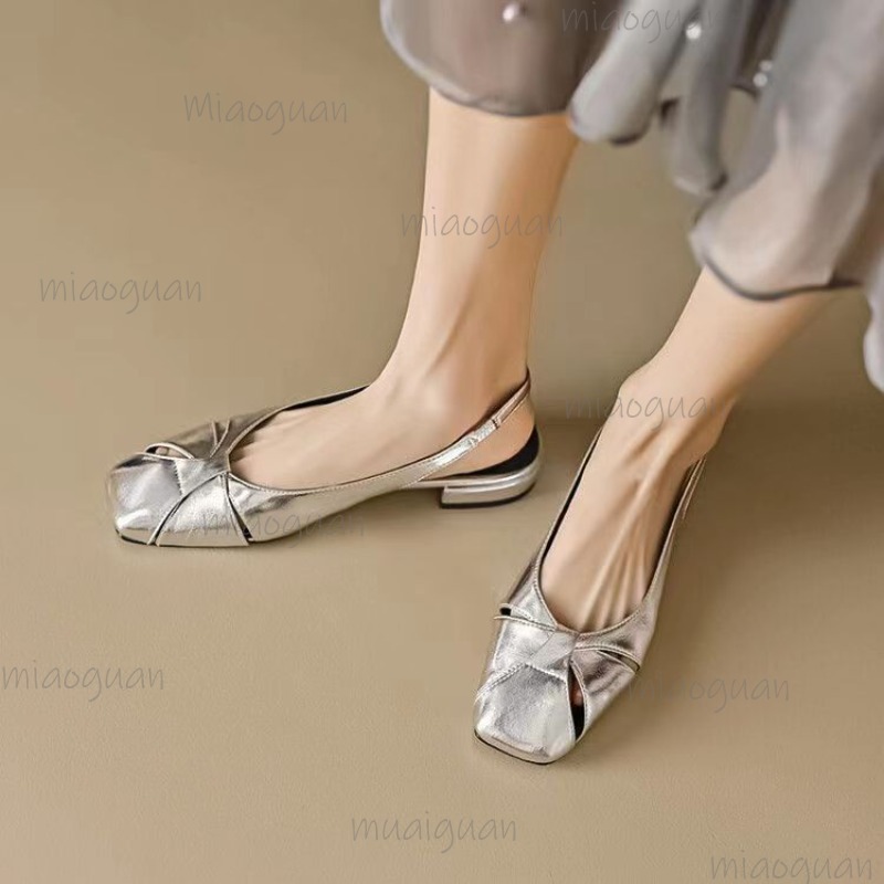 Cover Toe Low Heel Pumps Women - Casual Sandal Leather reseña y precio
