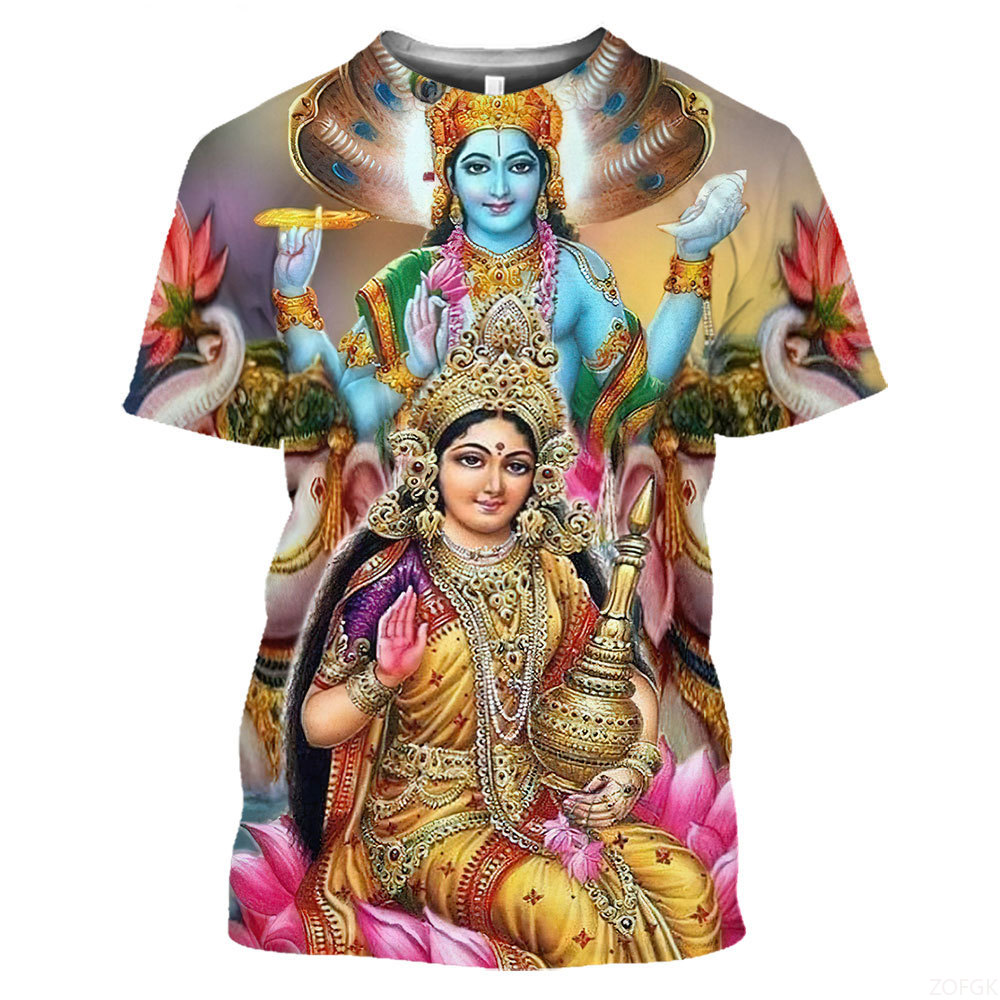 Summer Fashion Indian Deities  - Tee Graphic Print reseña y precio