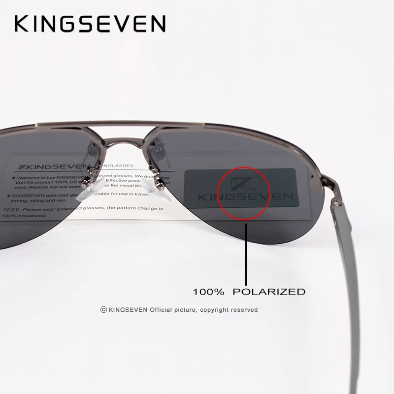 KINGSEVEN  Rimless Pilot Sungl - Sunglasses Aviator Polarized reseña y precio