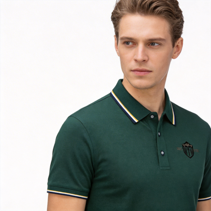 Pique Mesh Solid Color Lapel S - Polo Shirt Pique reseña y precio