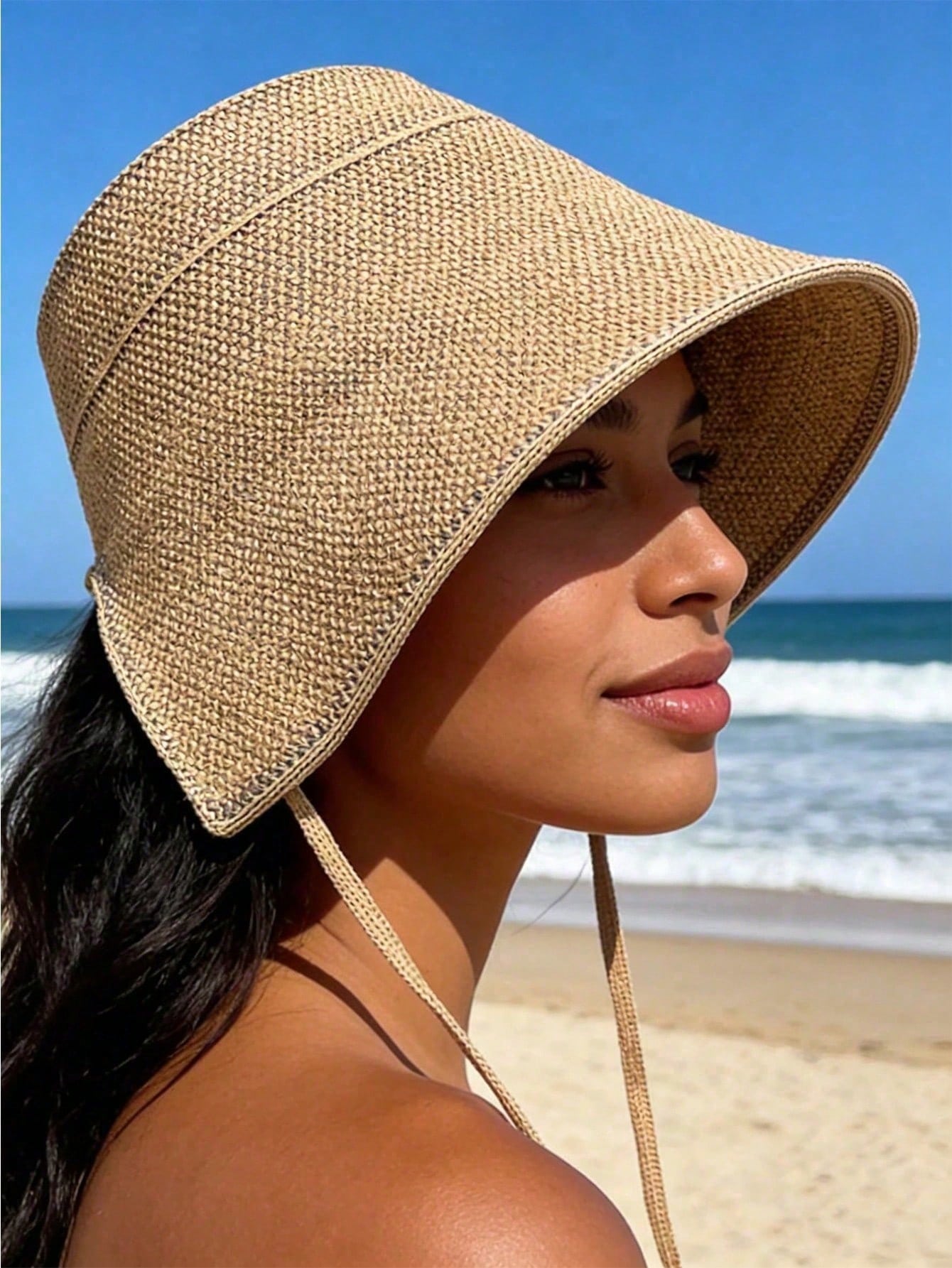 Straw Wide-Brim Sun Hat For Wo - Bucket Hat Straw reseña y precio