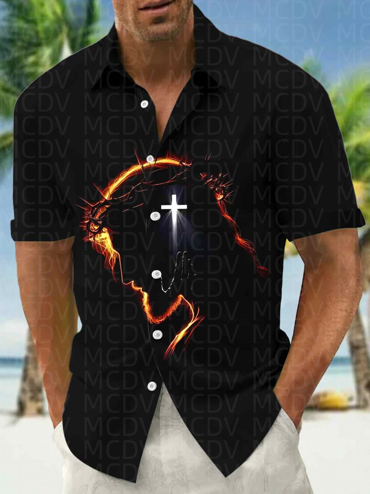 Insects Pattern Men's Hawaiian - Shirt Camp Collar reseña y precio