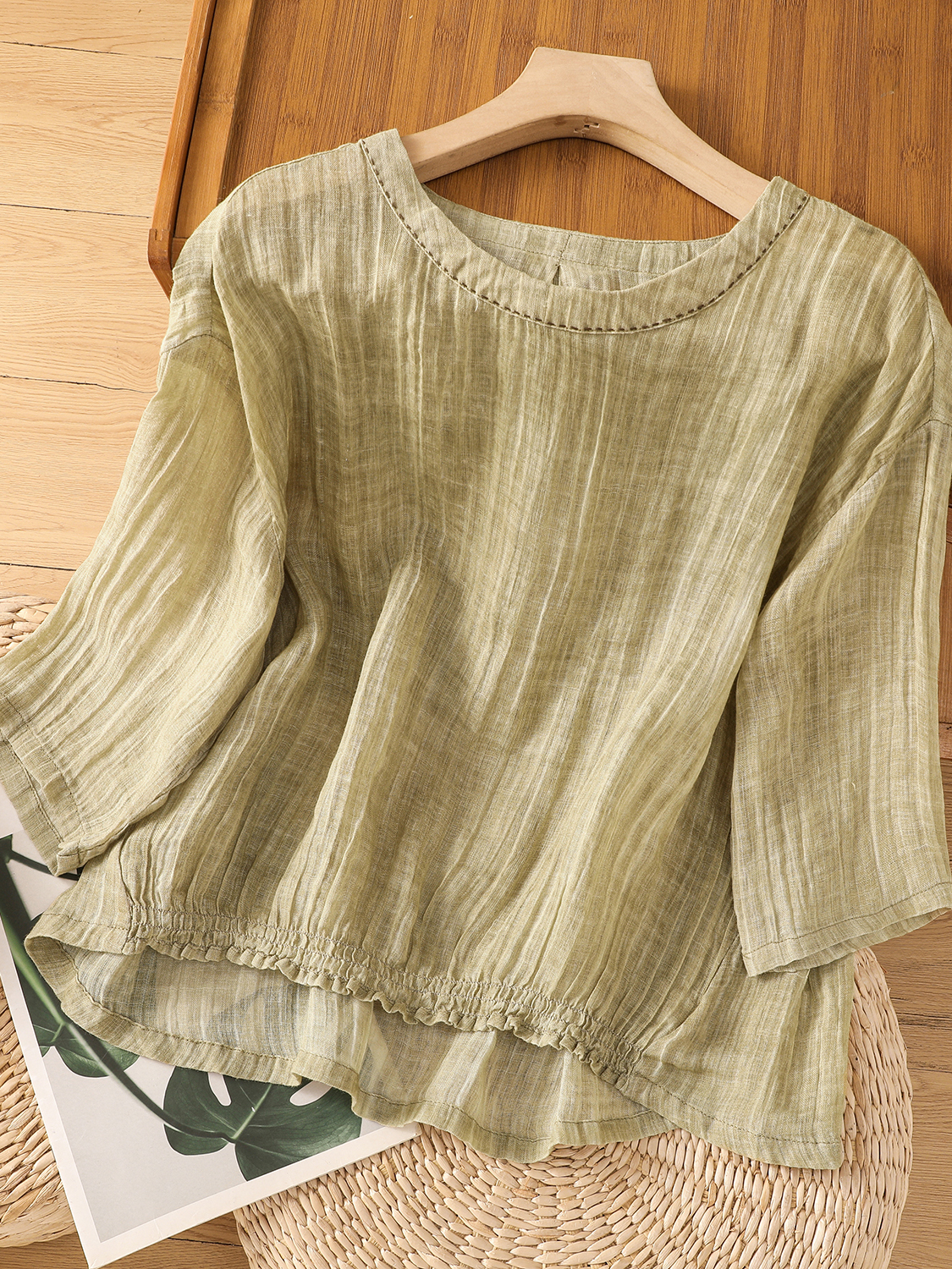 Summer Thin Cotton Linen Loose - Linen Shirt Breathable reseña y precio