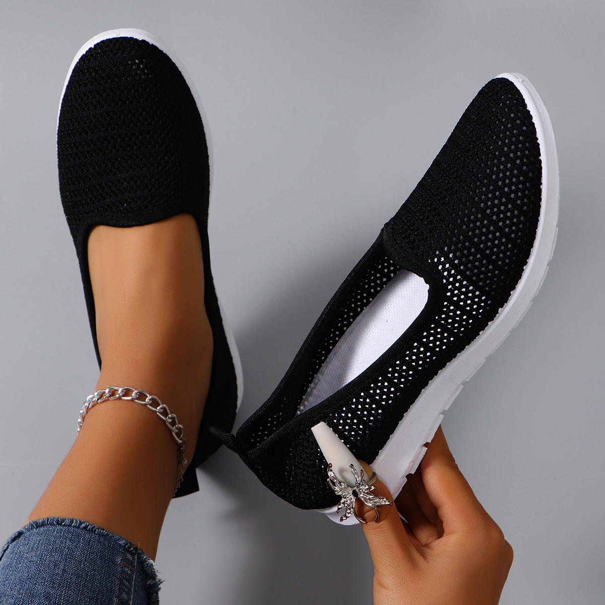 Women's summer breathable mesh - Espadrille Slip On reseña y precio