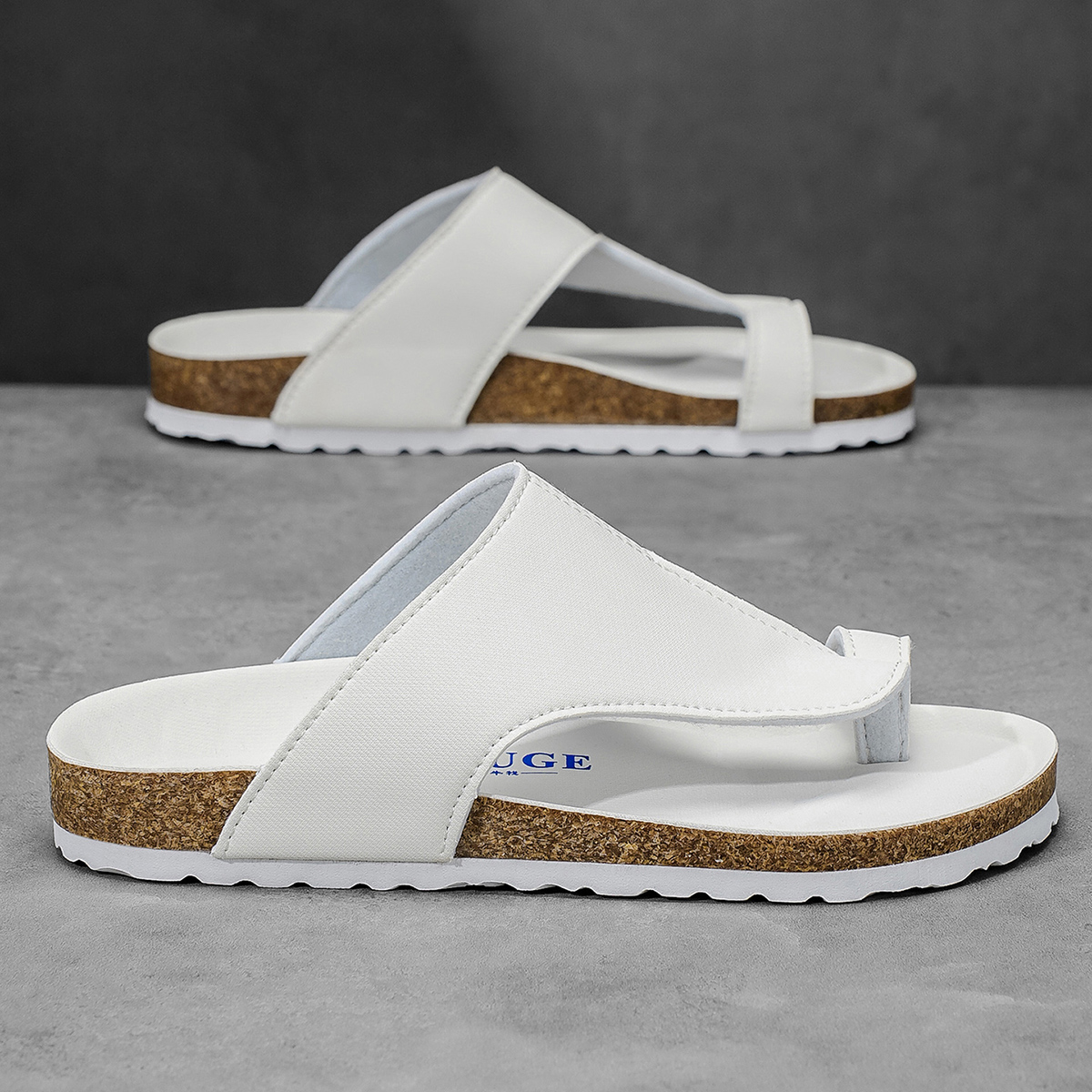 Big Size 48 49 Cork Slippers M - Flip Flop Leather Men reseña y precio