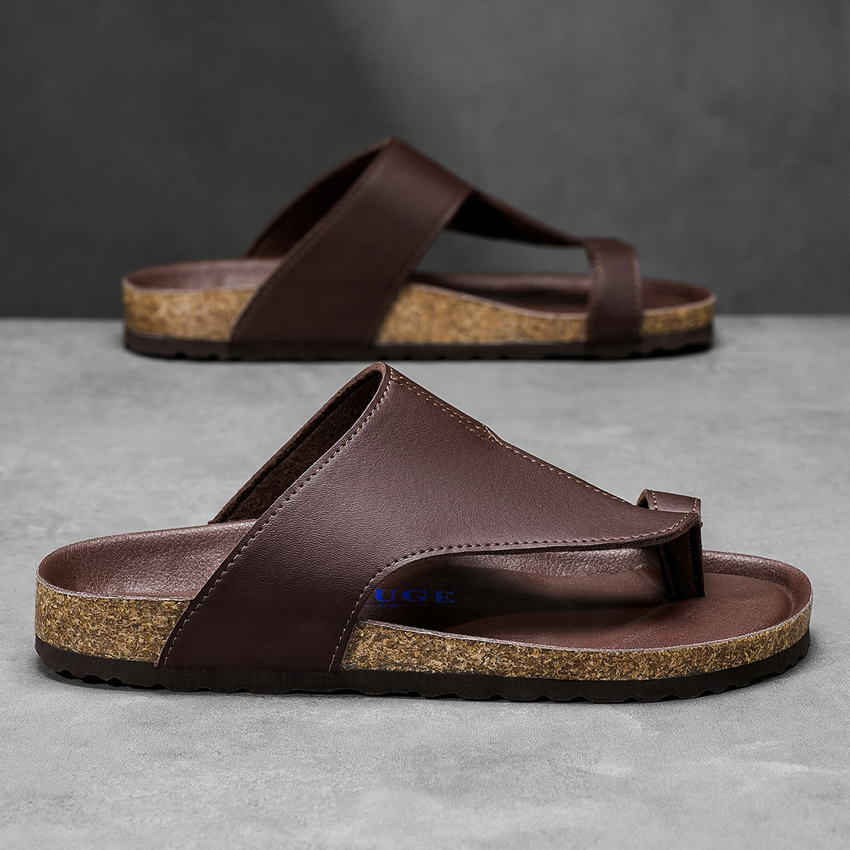 Big Size 48 49 Cork Slippers M - Flip Flop Leather Men reseña y precio