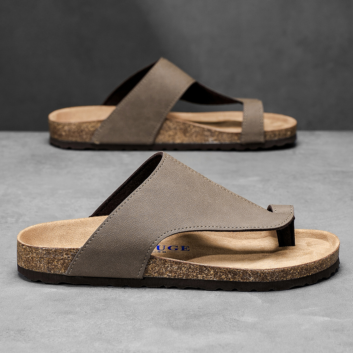 Big Size 48 49 Cork Slippers M - Flip Flop Leather Men reseña y precio