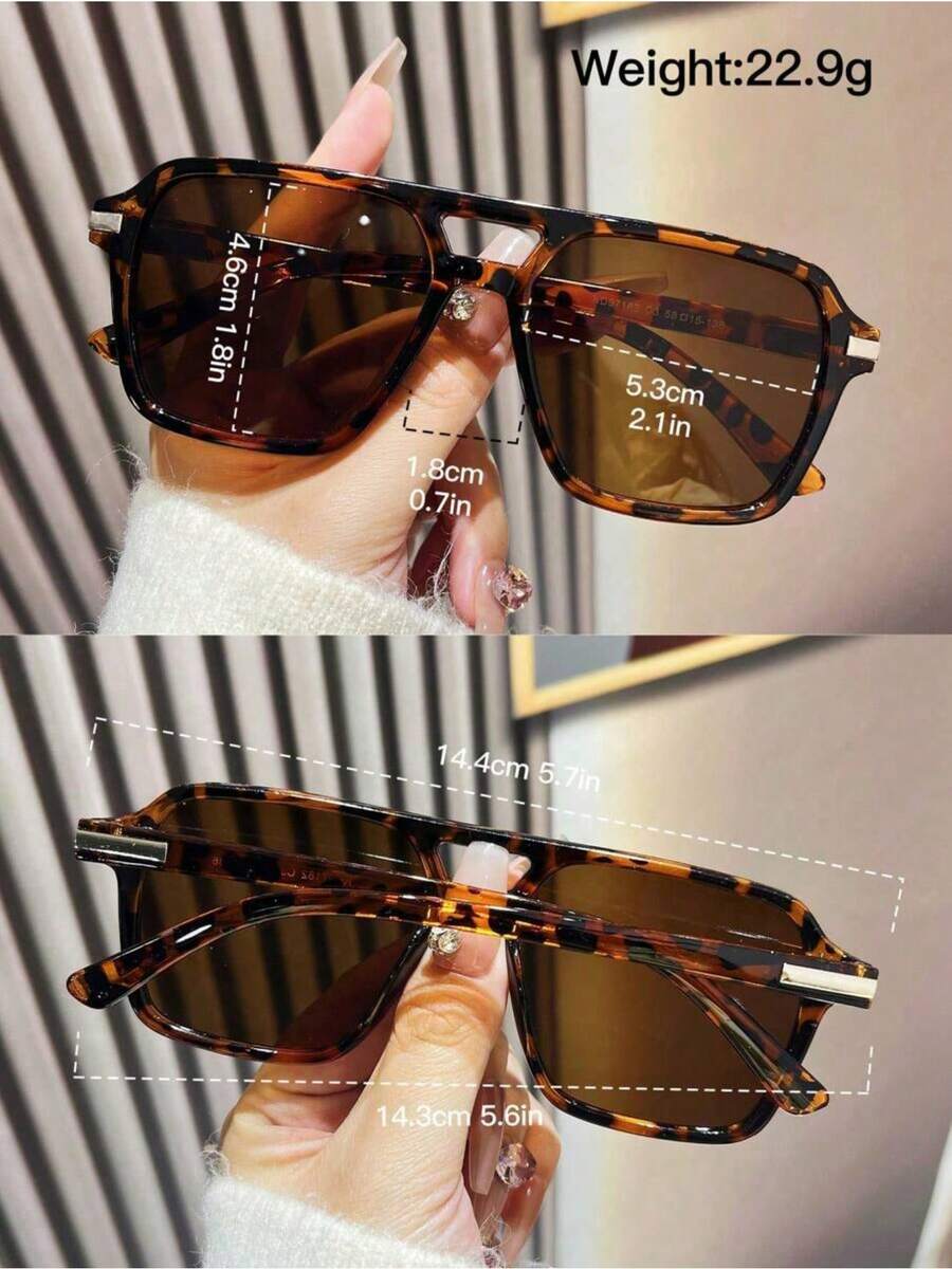 Fashion Double Bridge Aviator  - Sunglasses Aviator Polarized reseña y precio