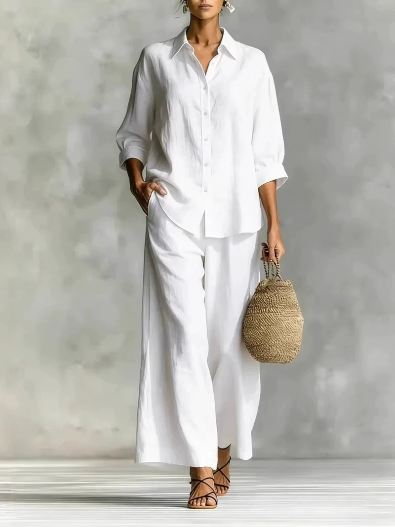 Women's New 7-Sleeve Shirt & W - Linen Shirt Breathable reseña y precio