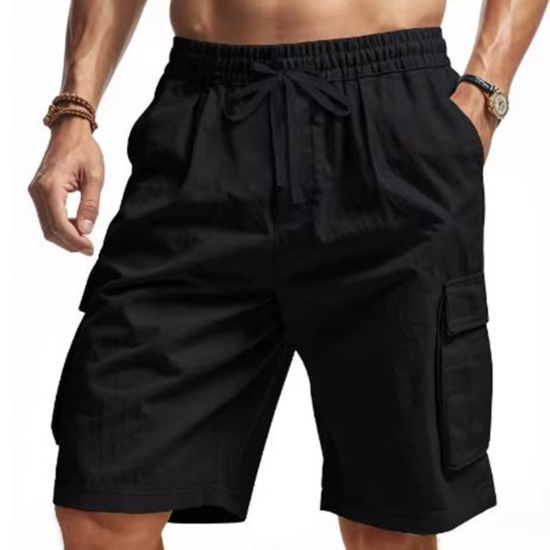 New Multi-Pocket sweatpants Me - Short Linen Drawstring reseña y precio