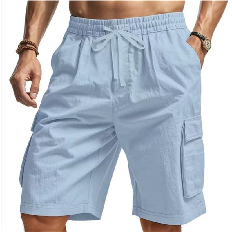 New Multi-Pocket sweatpants Me - Short Linen Drawstring reseña y precio