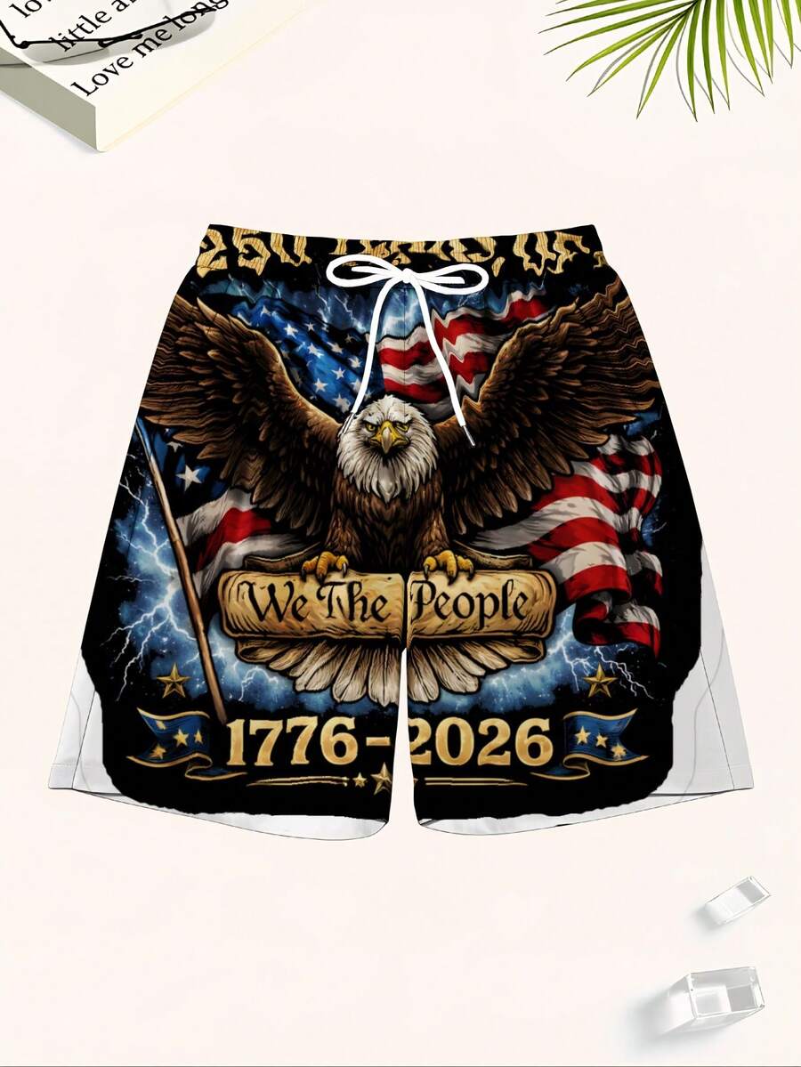 Patriotic Swim Trunks Men Beac - Swim Trunk Quick Dry reseña y precio