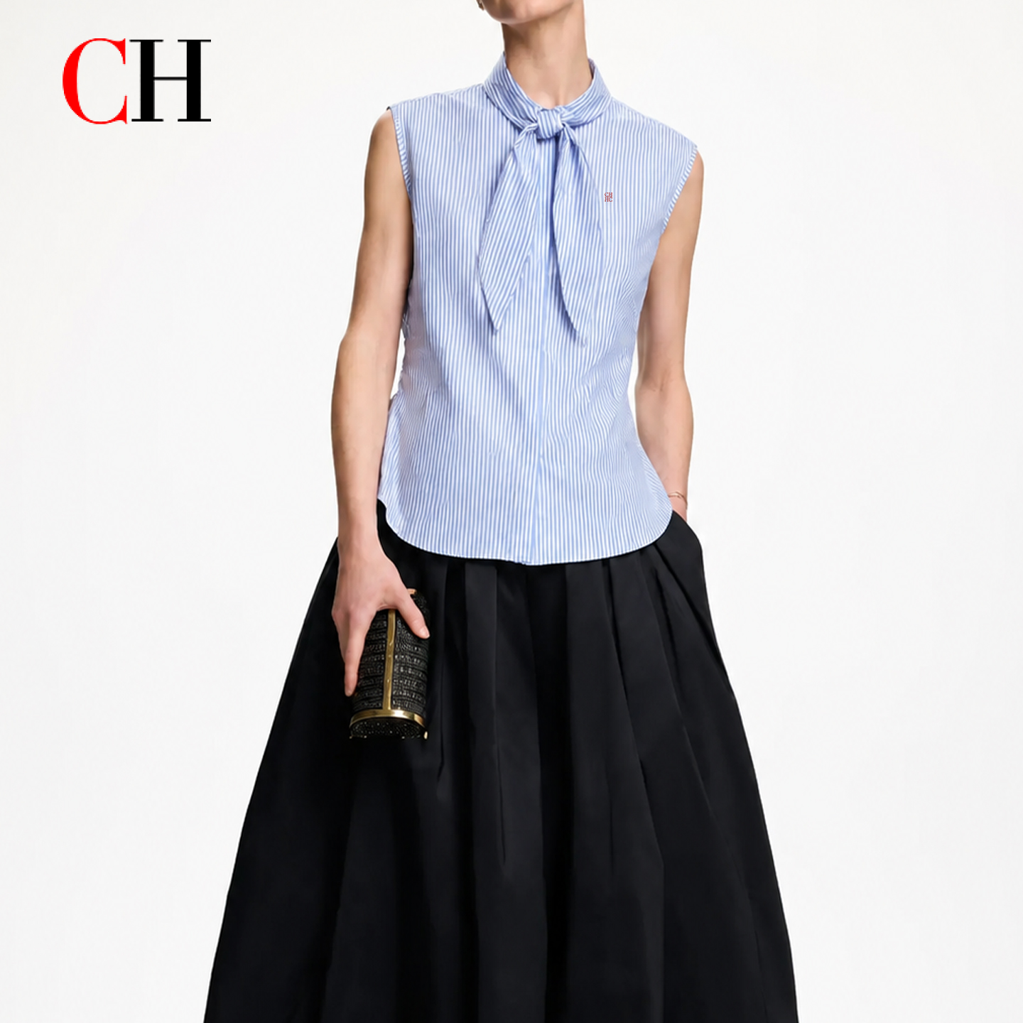 CH Embroidered Sleeveless Shir - Shirt Camp Collar reseña y precio