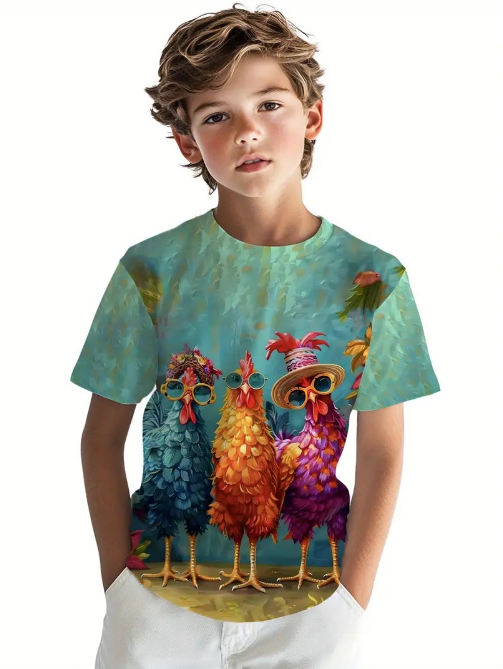 Kids' Tropical Macaw Parrots B - Tee Graphic Print reseña y precio