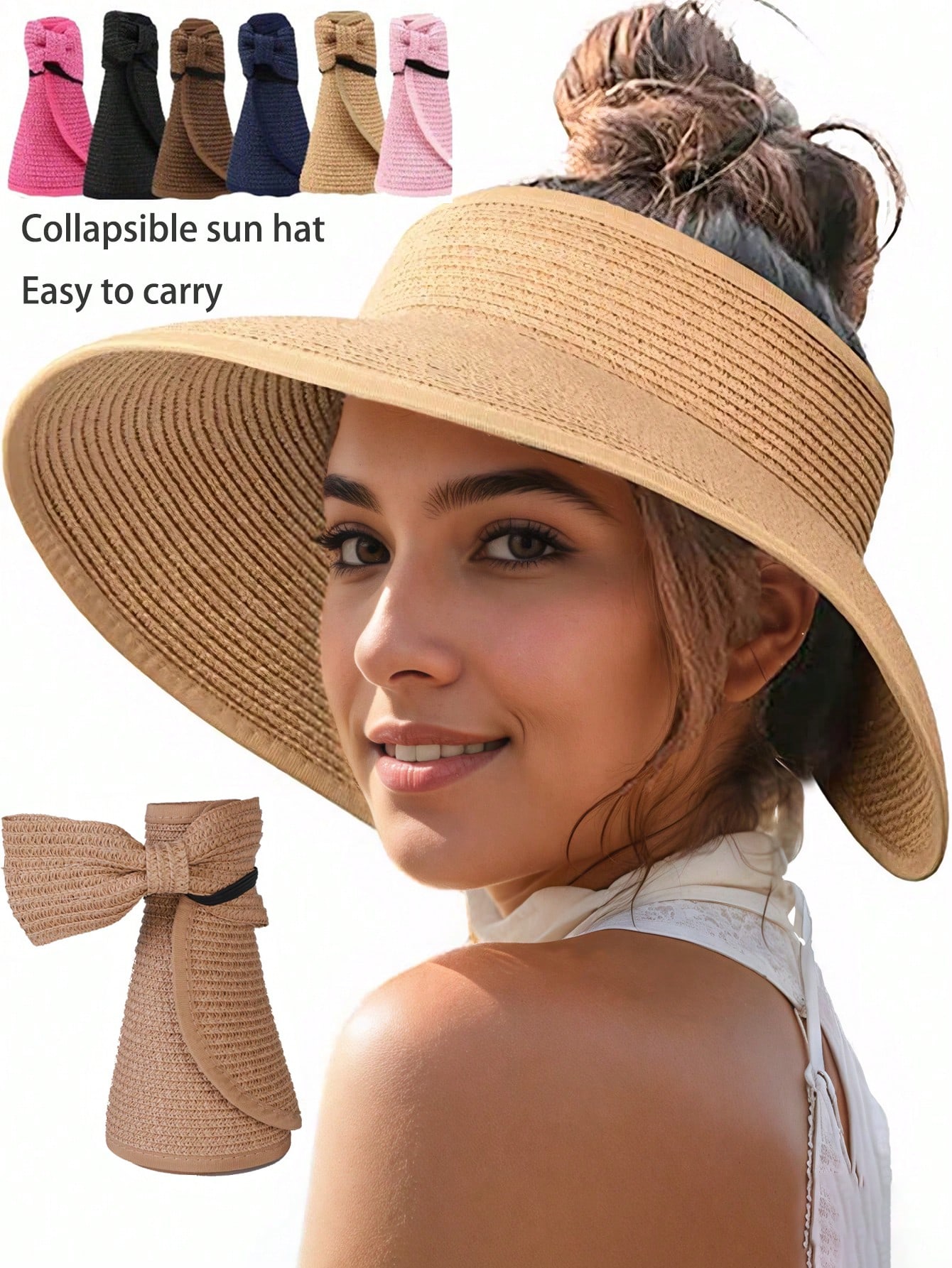 Sun Visor Hats For Women Wide  - Packable Hat Nylon reseña y precio
