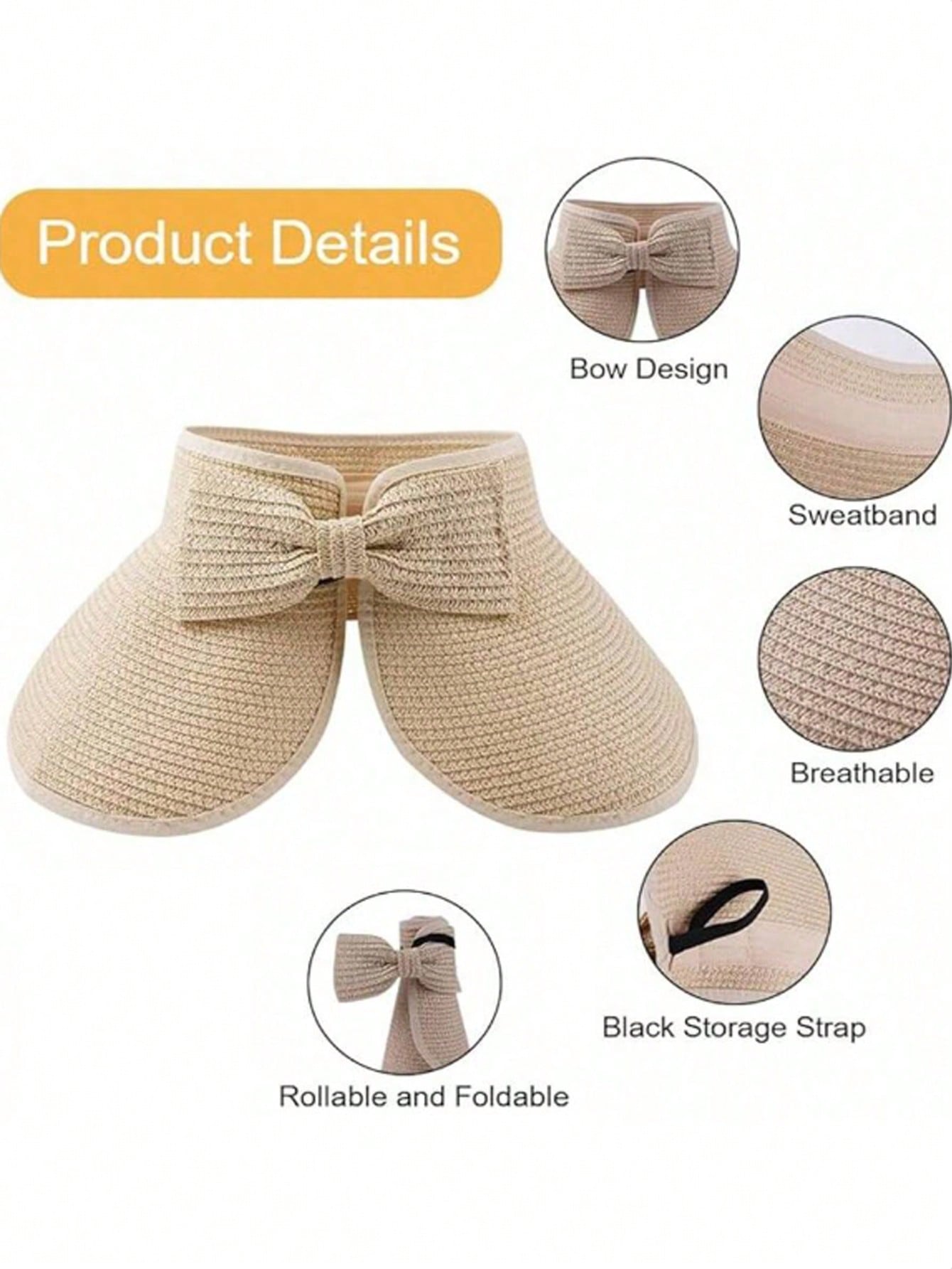 Sun Visor Hats For Women Wide  - Packable Hat Nylon reseña y precio