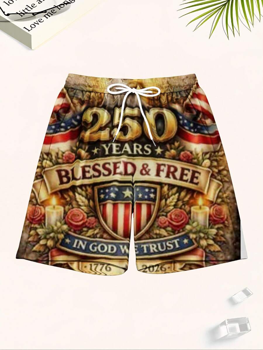 250 Years Blessed And Free Pat - Swim Trunk Quick Dry reseña y precio