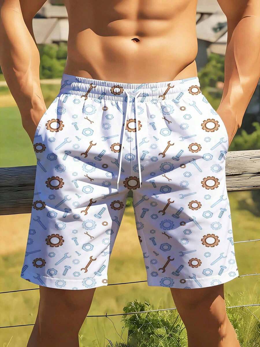 Mechanical Tools Pattern Swim  - Swim Trunk Quick Dry reseña y precio